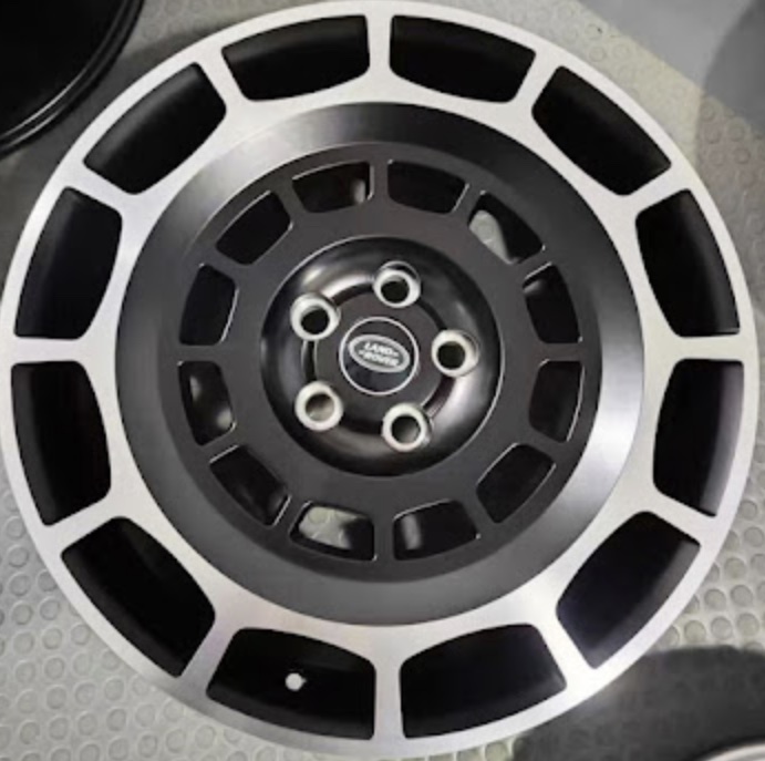 visuel jante neuve 4x4 Off Road sport Black Lip polish Defender NEW 22'' 5x120 +  Valve Elec TPMS Defender 9.5x22" n°2