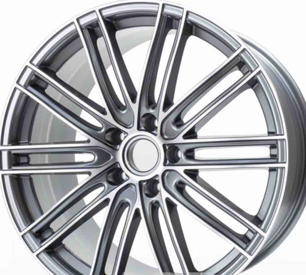 pack complet 4 jantes neuves type Sport Turbo Anthracite polish pour Cayenne + 4. TPMS Valve +. 4 Pneus neufs 275/45r20 NXII Sport 4x4 9.5x20"