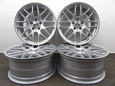 PACK 4 Jantes neuves 5x120 look  CSL SILVER SPORT AVANTS + ARRIERES 8,5X18 ET 8x18"